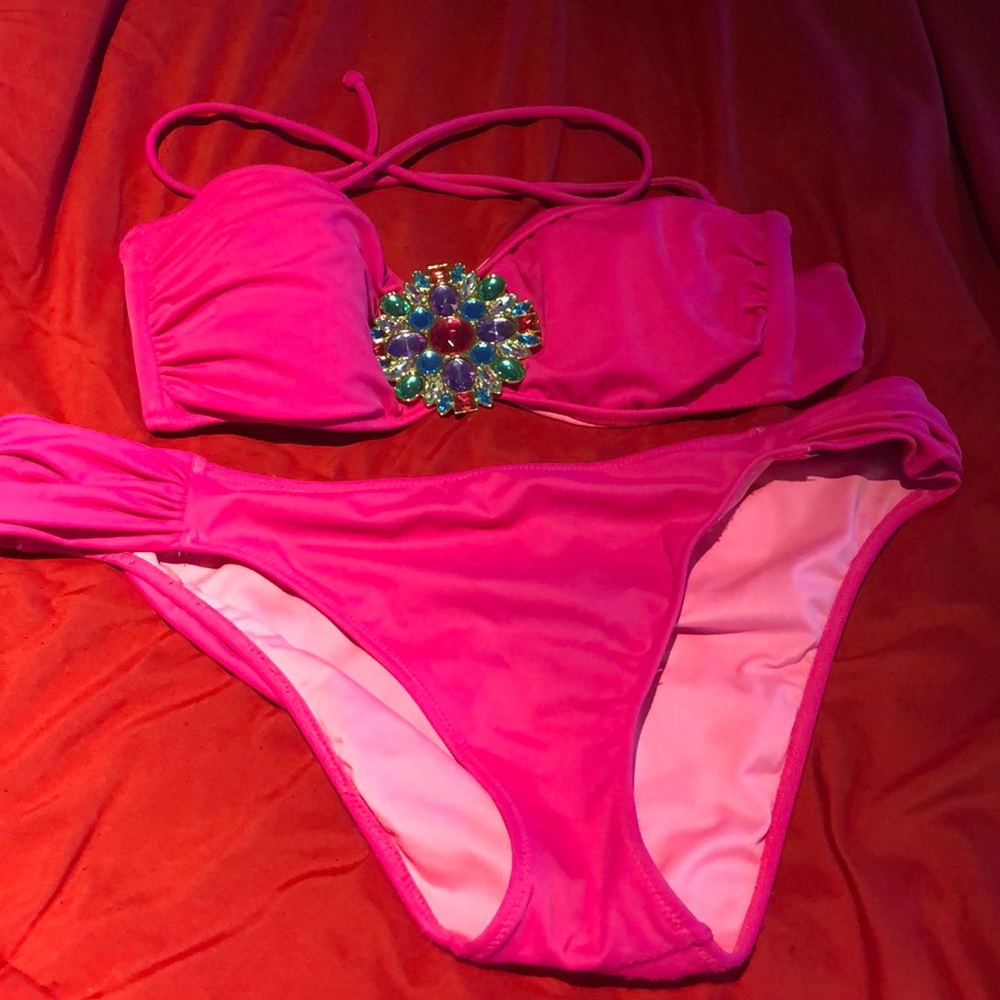 Victoria secret swimsuit top large bottom large